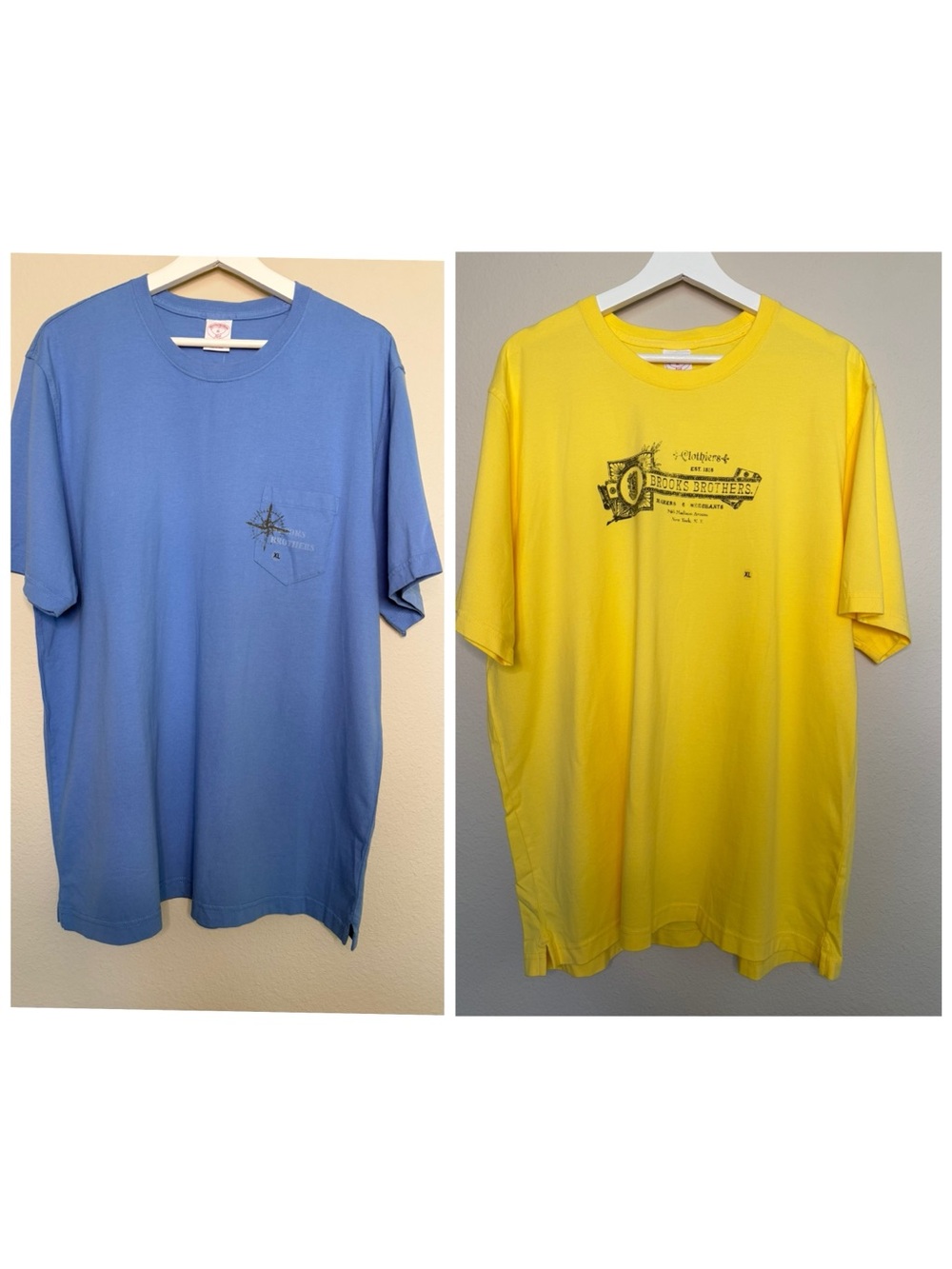 Lot of 2- Brooks Brothers Graphic Tees 100% Cotton